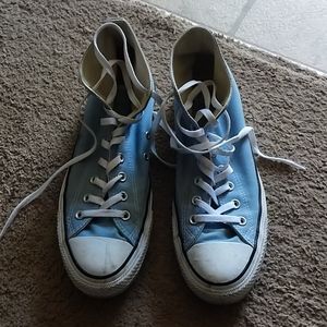 Light blue high tops Converse